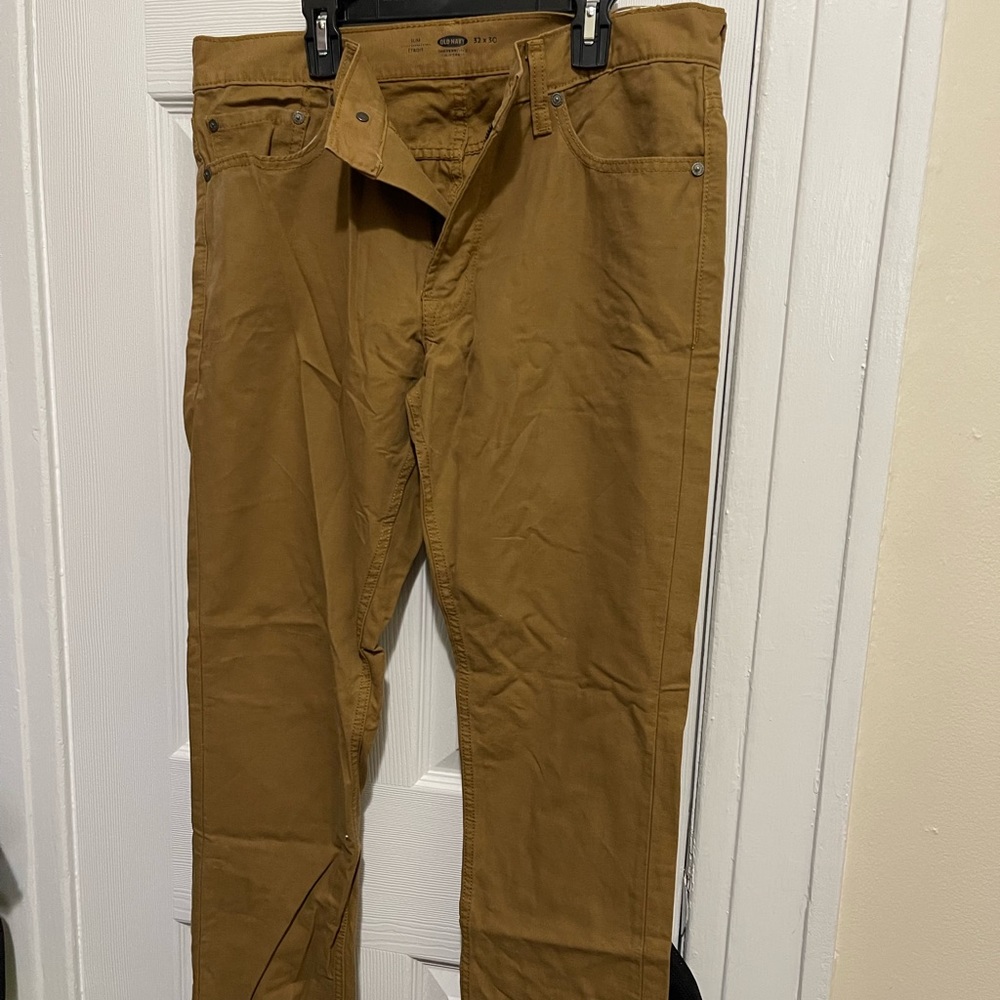 Old Navy Slim Fit Canvas Pants Mens 32 x 30 Cotton BNWOT